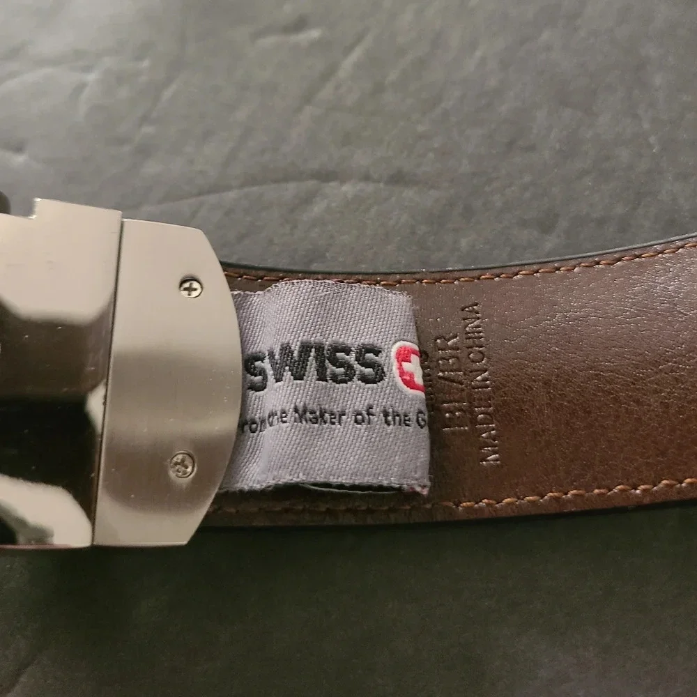 Swissgear Oberland SGTM 314 reversible leather belt black/brown sz.S (28)